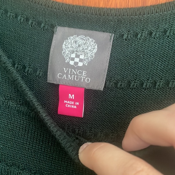 Vince Camuto Forest Green Sweater Dress Size M - Picture 5 of 6